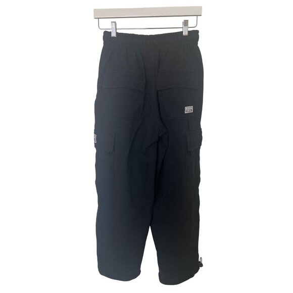 Pro Club Heavyweight Black Cargo Pants M Adjustable Waist & Hem - Picture 3 of 4